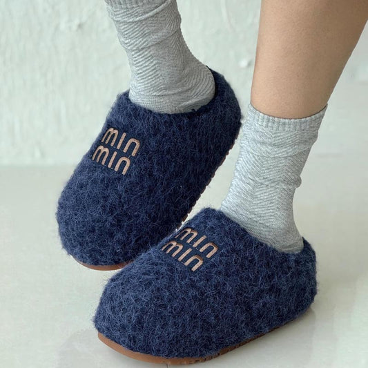 Warm Plush Platform Slippers