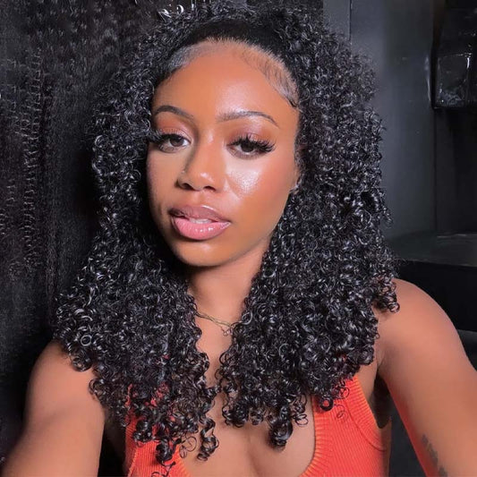 Curly Flip-Over Half Wig