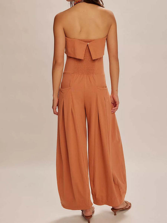 Foldover Bust Strappless Jumpsuit