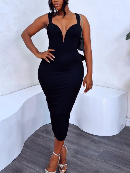 Back Bow Deep V-Nair Skirt