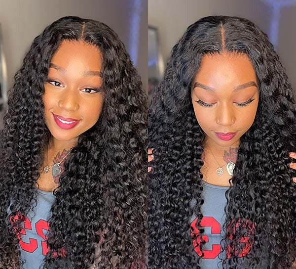 Water Wave Wear Go Wigs 7x5 HD Lace Glueless Lace Closure Wigs