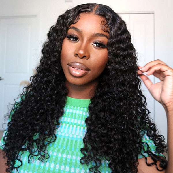 Water Wave Wear Go Wigs 7x5 HD Lace Glueless Lace Closure Wigs