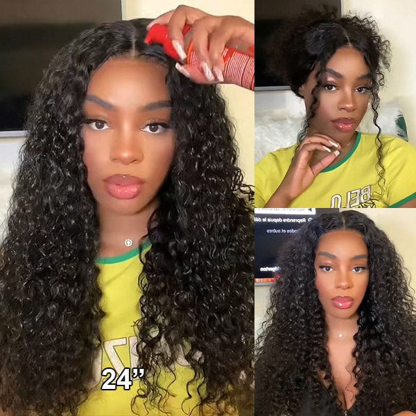 Water Wave Wear Go Wigs 7x5 HD Lace Glueless Lace Closure Wigs