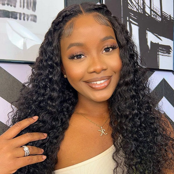 Water Wave Wear Go Wigs 7x5 HD Lace Glueless Lace Closure Wigs