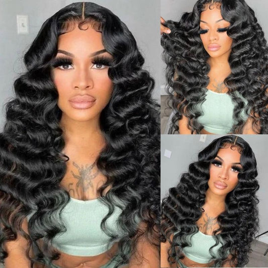 Natural Crimps Curls Loose Deep Wave HD Lace Frontal Glueless 7x5 HD Lace Wig