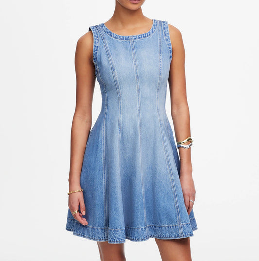 Airy Denim Circle Mini Dress