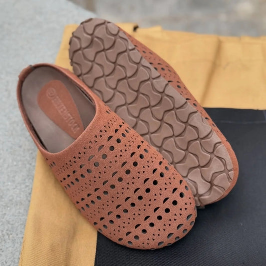Hollow Carved Closed Toe Soft-soled Shoes