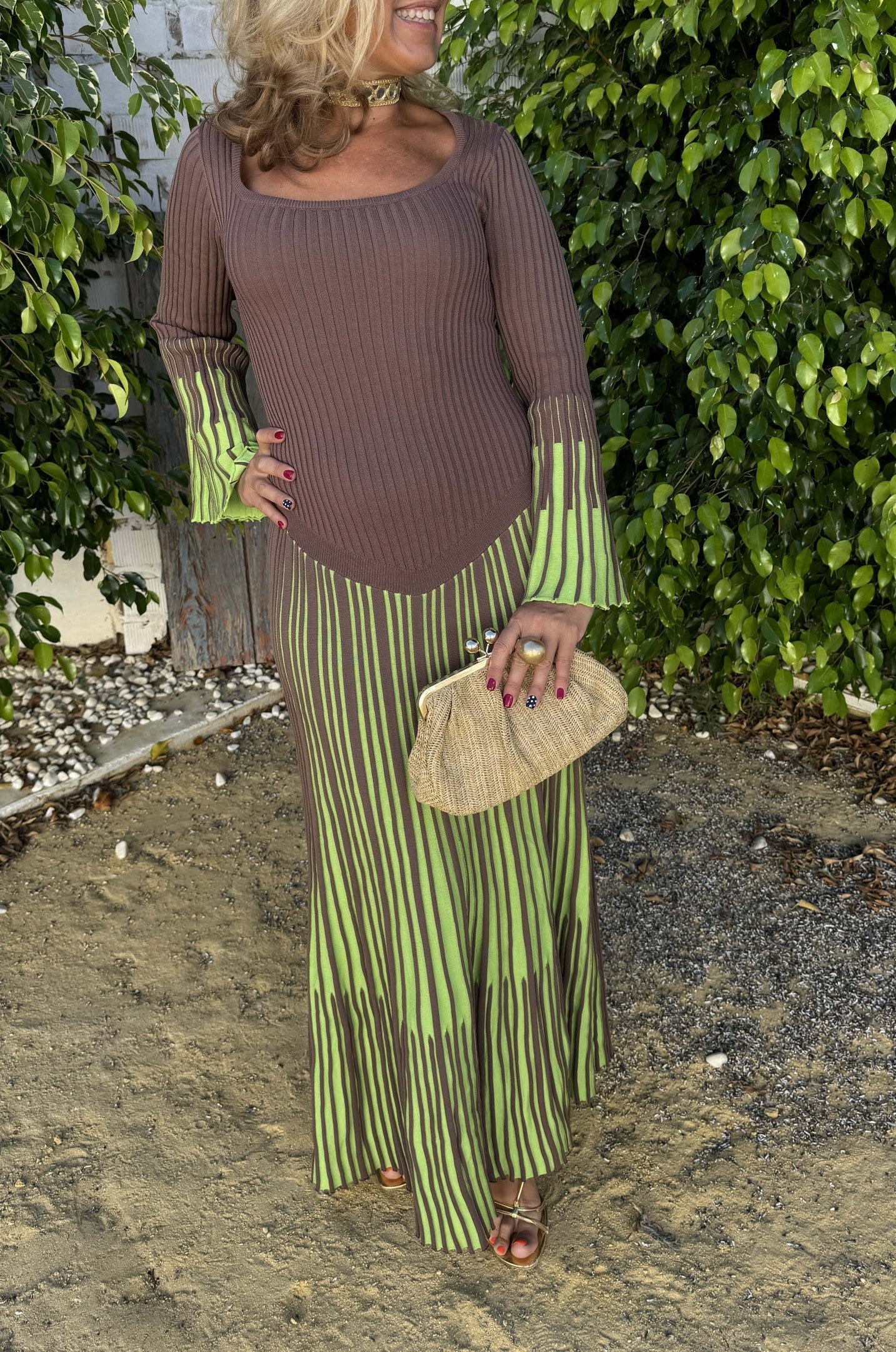 Two-tone Knitted Dress