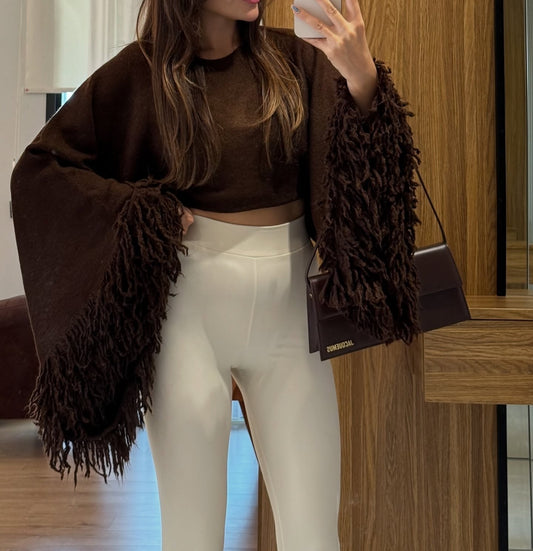 Tassel Sleeve Sweater