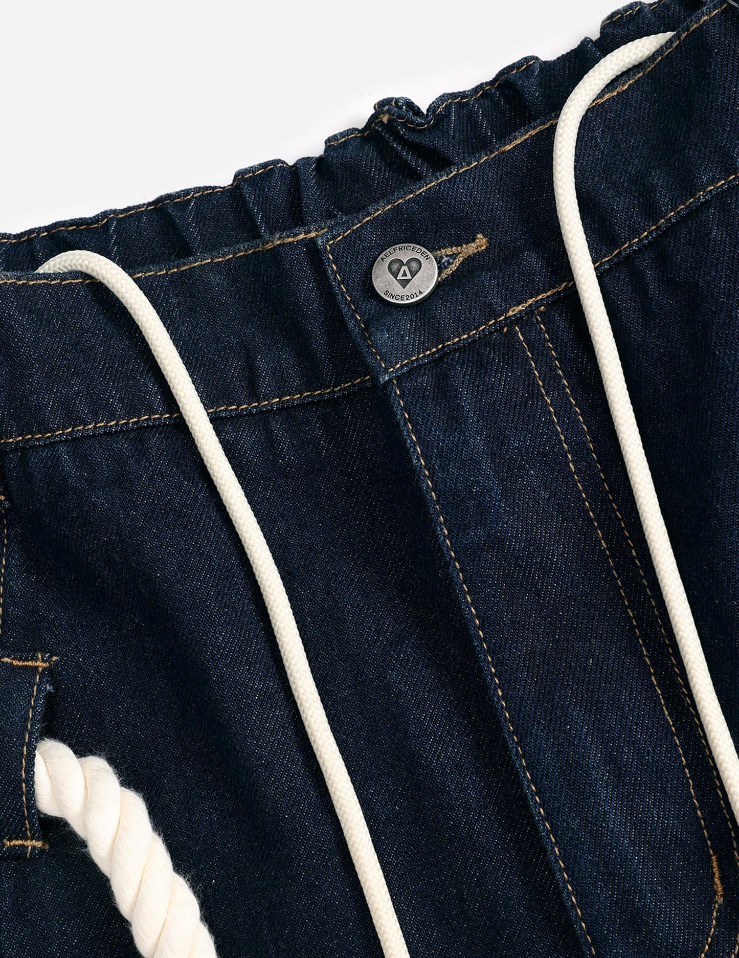 Casual Drawstring Super Baggy Barrel Jeans