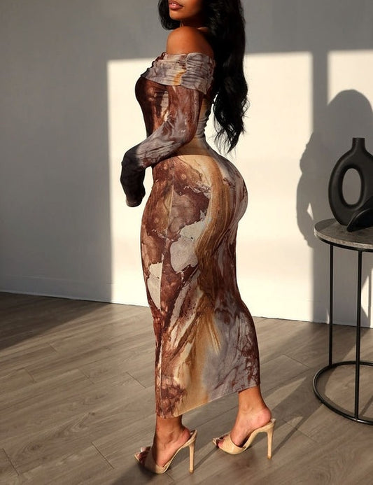 Afternoon Delight Off Shoulder Dress