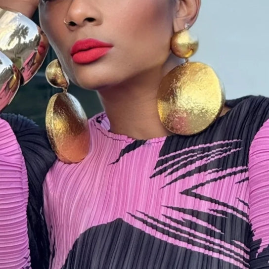 Vintage Gold Frosted Earrings
