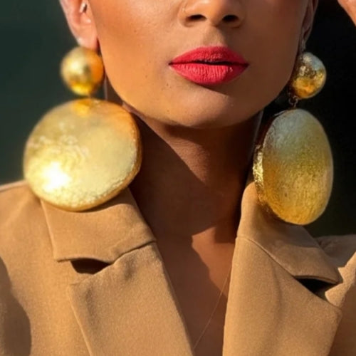 Vintage Gold Frosted Earrings