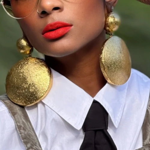 Vintage Gold Frosted Earrings