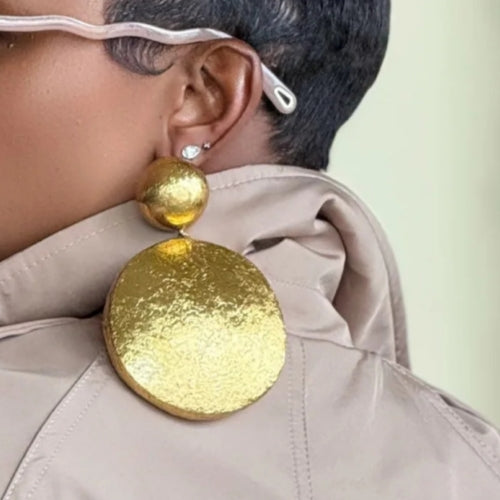 Vintage Gold Frosted Earrings