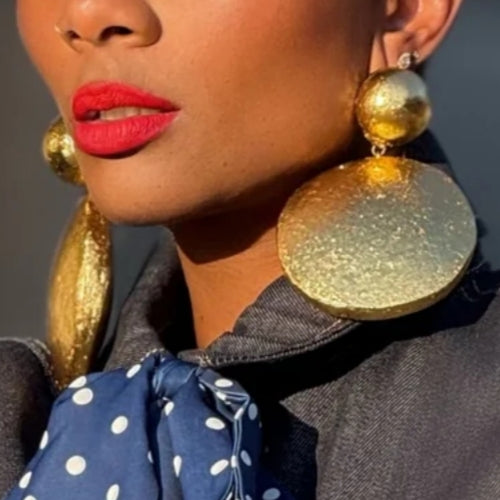 Vintage Gold Frosted Earrings