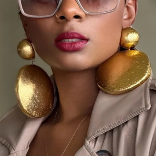 Vintage Gold Frosted Earrings