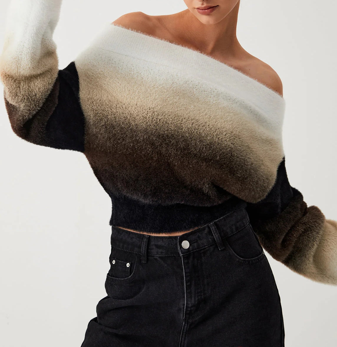Gradient Fluffy Sweater