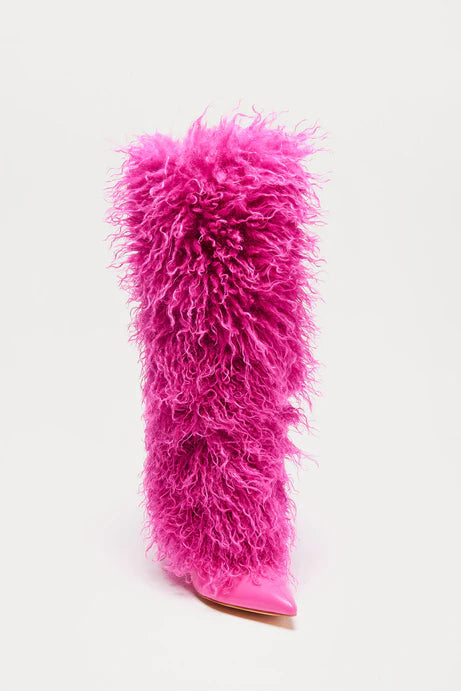 Faux Fur Knee High Boots