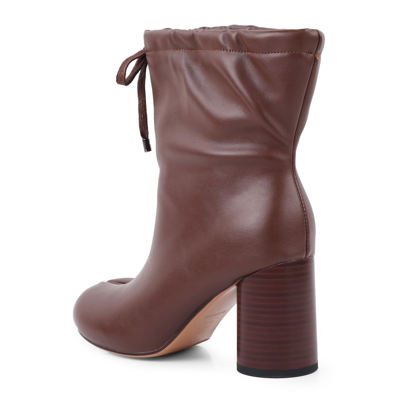 Women's Chunky Block Heel Split Toe Boots With Lace-up Details