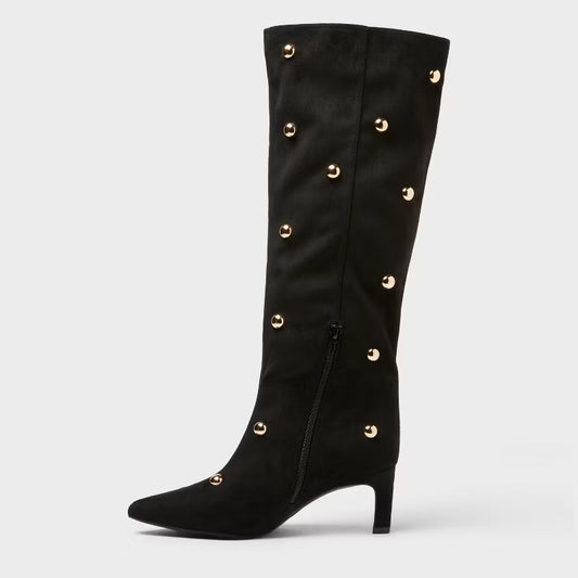Studded Heeled Boots