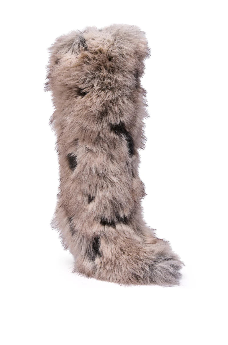 Multi Fur Stiletto Boots
