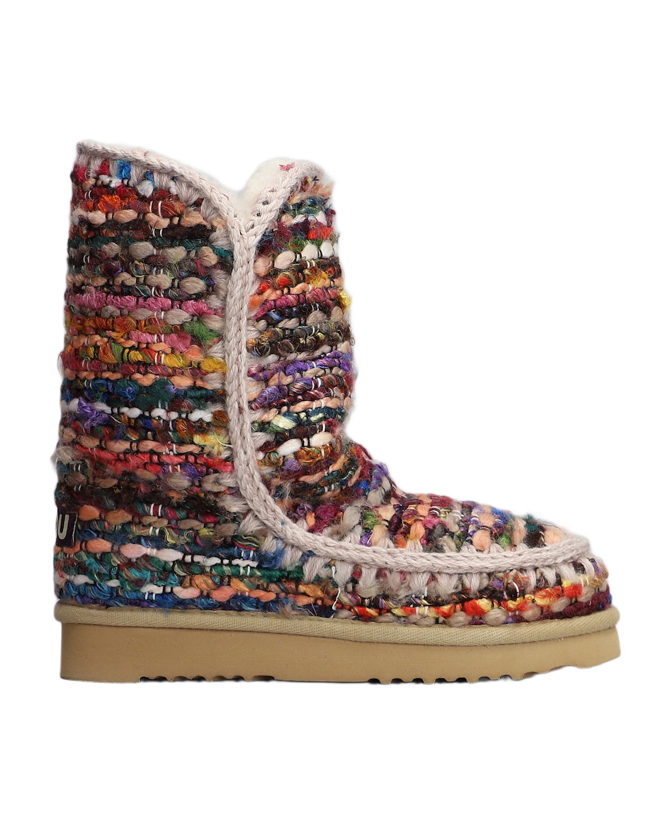 Multicolor Wool Ankle Boots