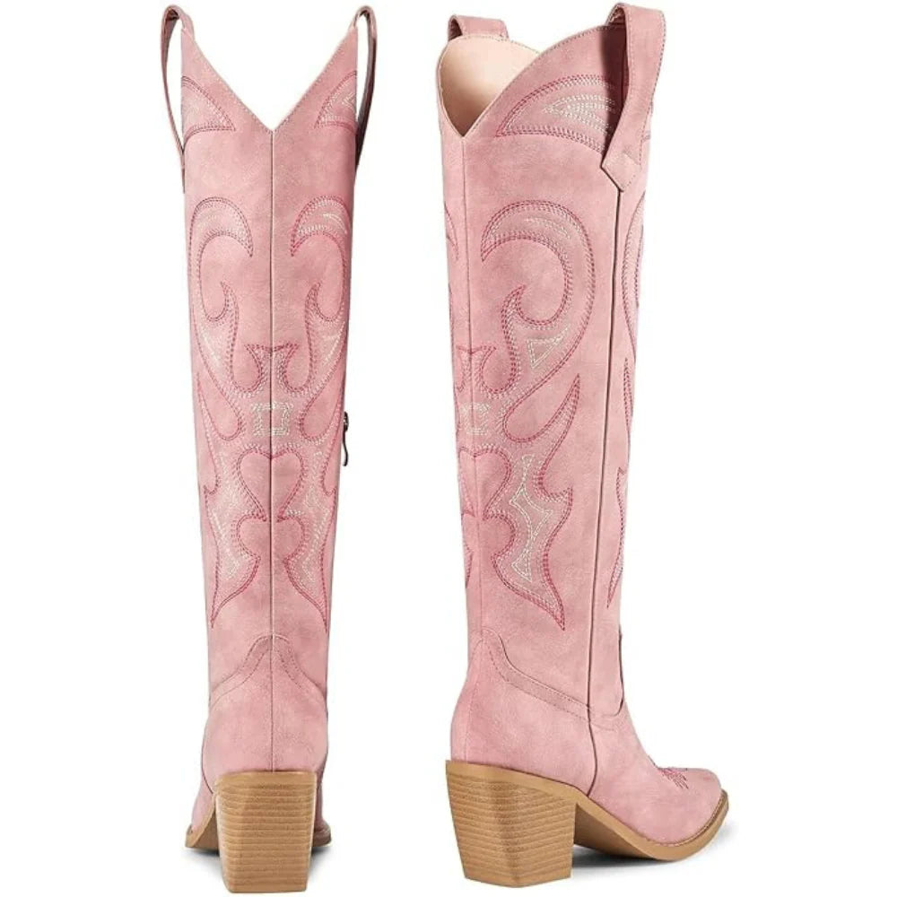 Women's Knee High Western Cowboy Boots