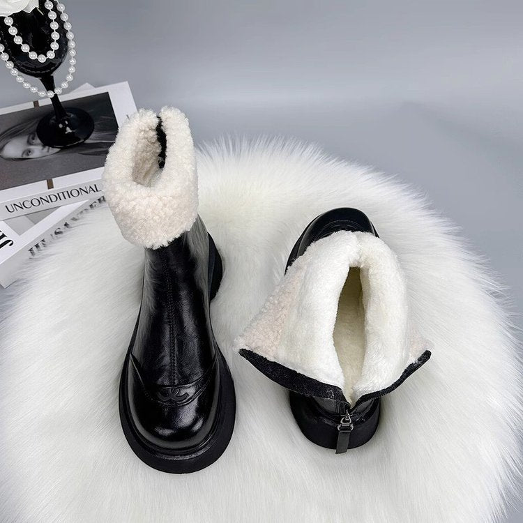 Fleece Chelsea Ankle Boots