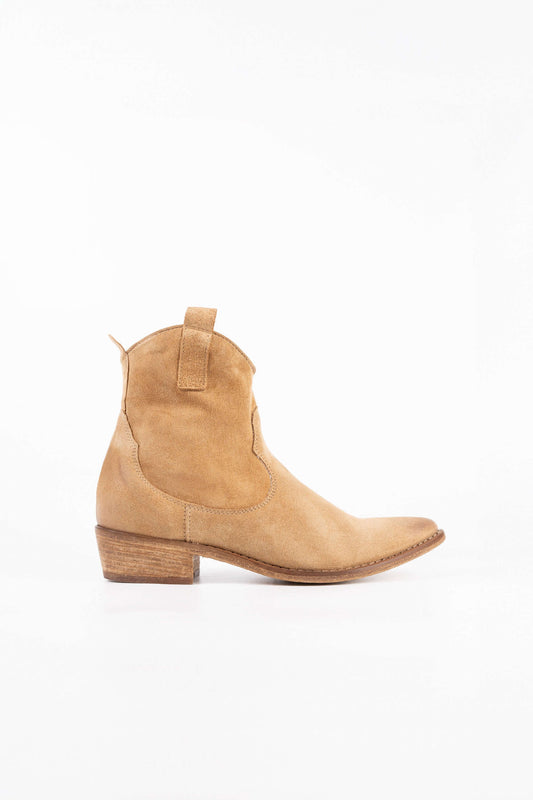 Suede Texan Ankle Boots