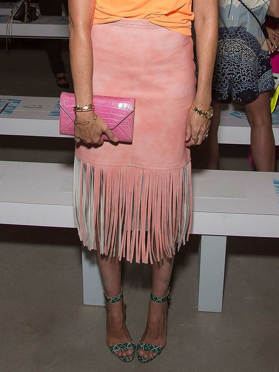 Fashion Suede Fringe Skirt