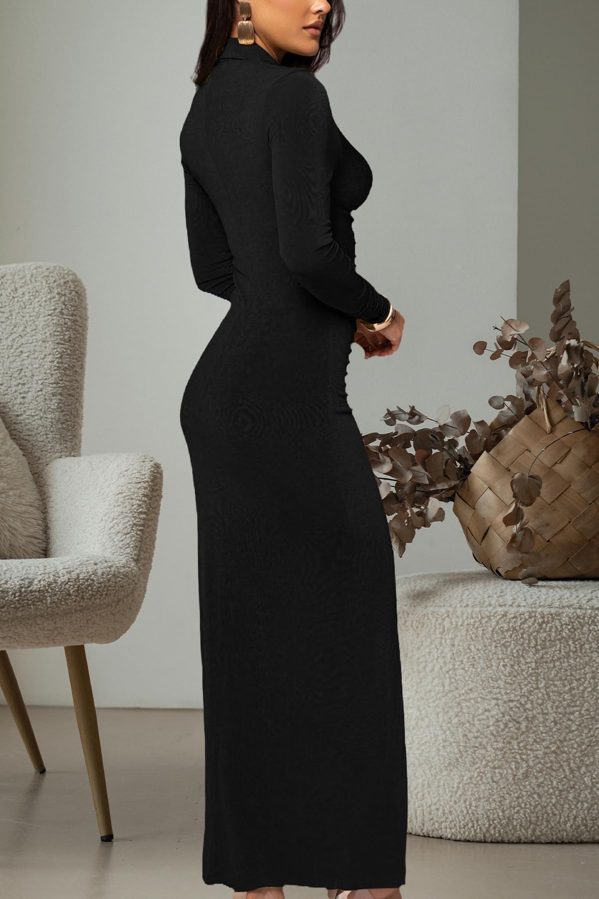 Button Front Ruched Bodycon Dress