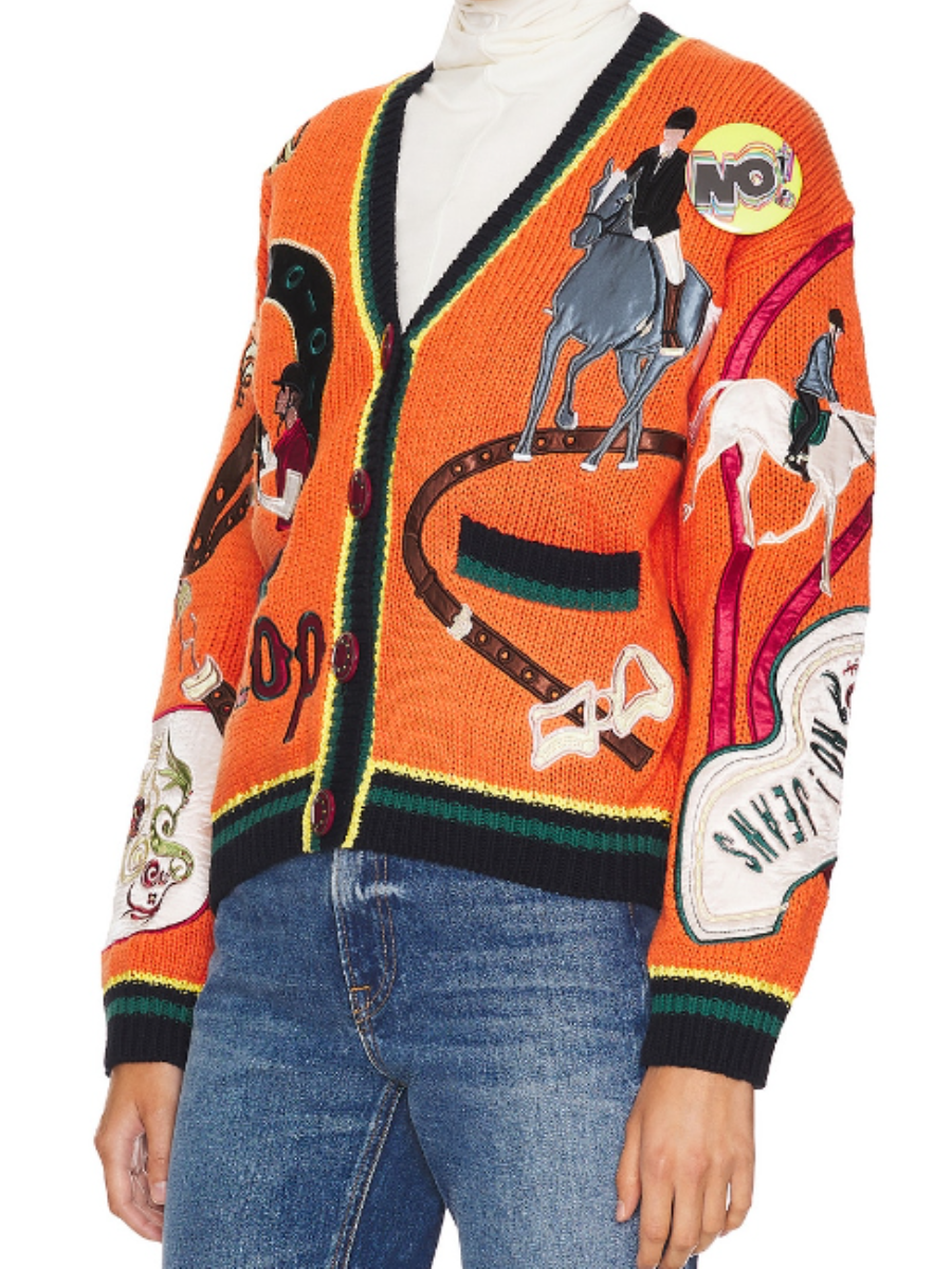 Printed Knit Cardigan