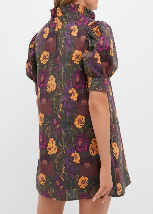 Fall’s Garden Flower Printed Dress
