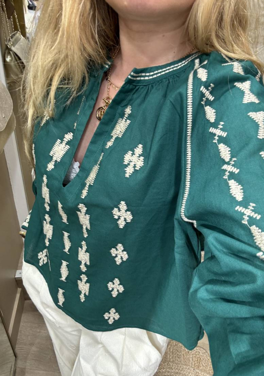 Chic Embroidery Blouse