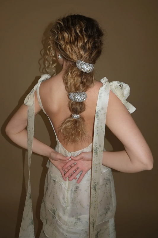 Crystal Pave Dome Pony Cuff Hair Accessories Hair Rope