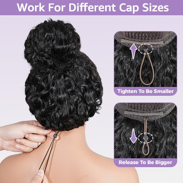 Water Wave Wear Go Wigs 7x5 HD Lace Glueless Lace Closure Wigs