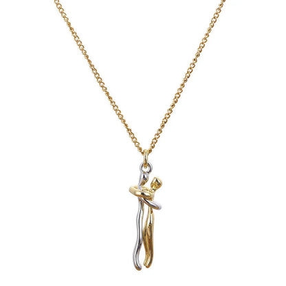 Jewelry Hug Pendant Necklace 18K Gold Couple Necklace