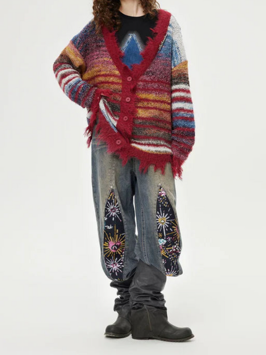 Fringed Knit Coat