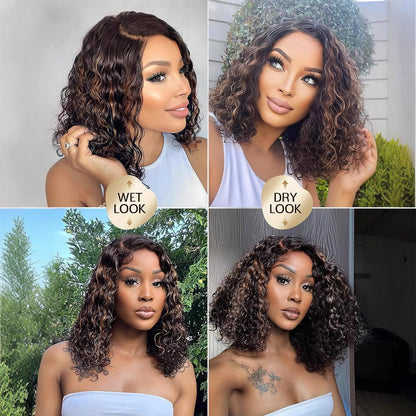 Women's Short Curly Hair African Curly Wig