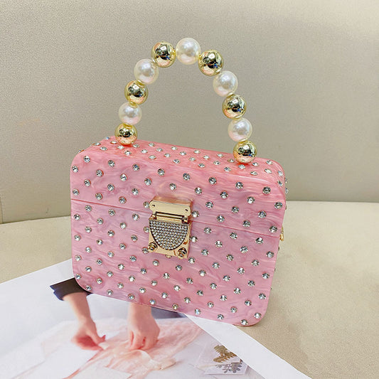 Diamond Beaded Acrylic Bag