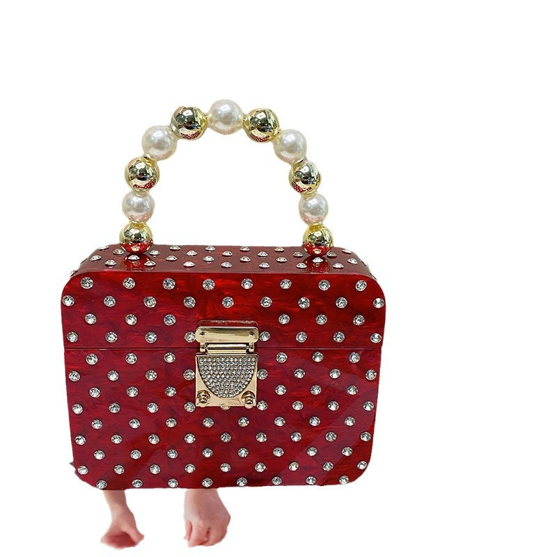 Diamond Beaded Acrylic Bag