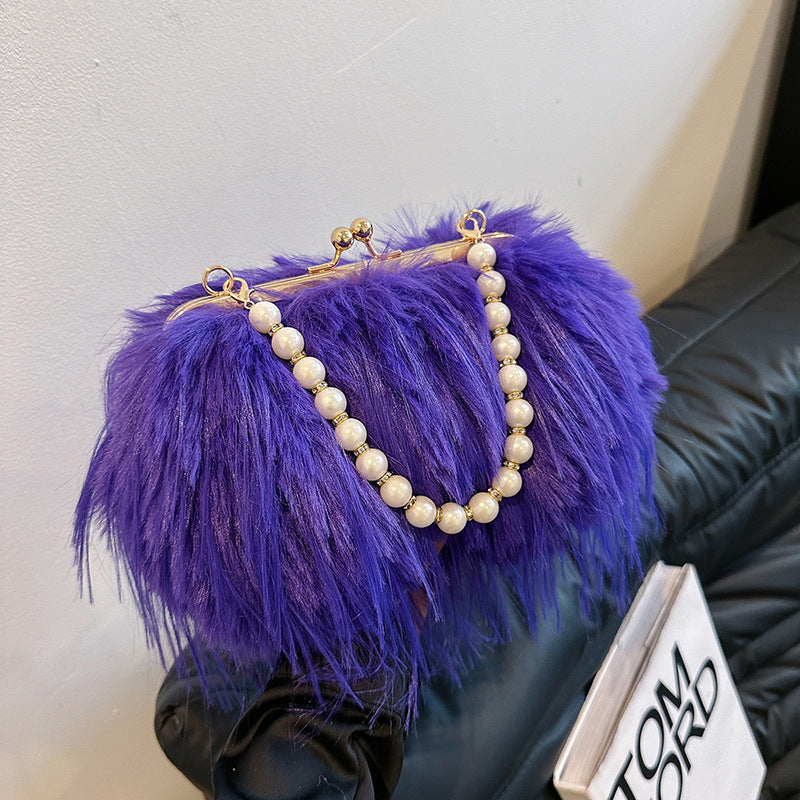 Pearl Feather Evening Clutch