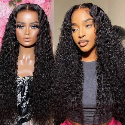 Women's Long Curly Lace Front Human Hair Wig