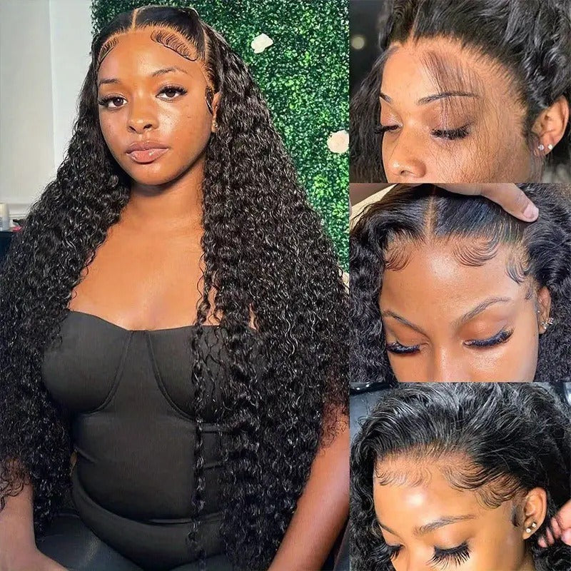 Women's Long Curly Lace Front Human Hair Wig