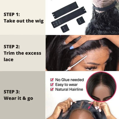 Women's Long Curly Lace Front Human Hair Wig