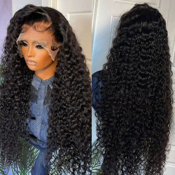 Women's Long Curly Lace Front Human Hair Wig