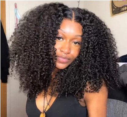 Short Curly Wigs 7x5 Lace Pre Cut Lace Closure 100% Glueless Wigs