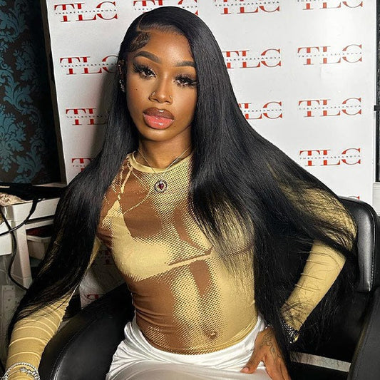 Silky Straight Easy Wear Go Glueless Wigs Pre Cut HD Lace Closure Wig
