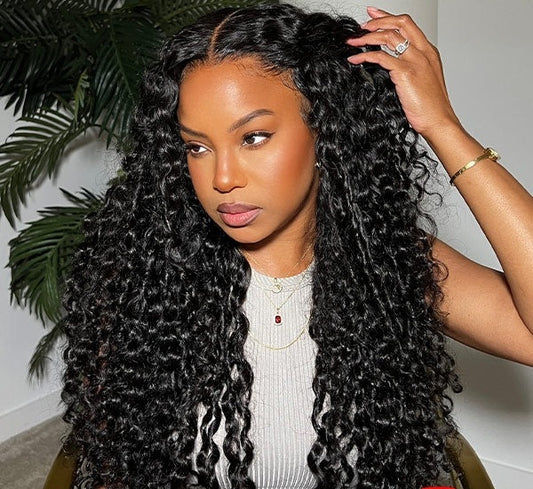 Water Wave Wear Go Wigs 7x5 HD Lace Glueless Lace Closure Wigs